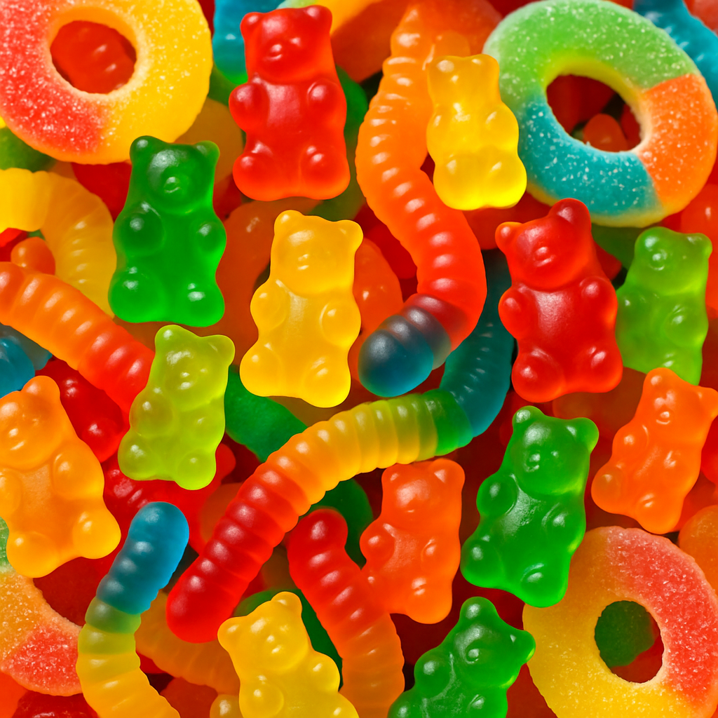 Colorful gummy candies
